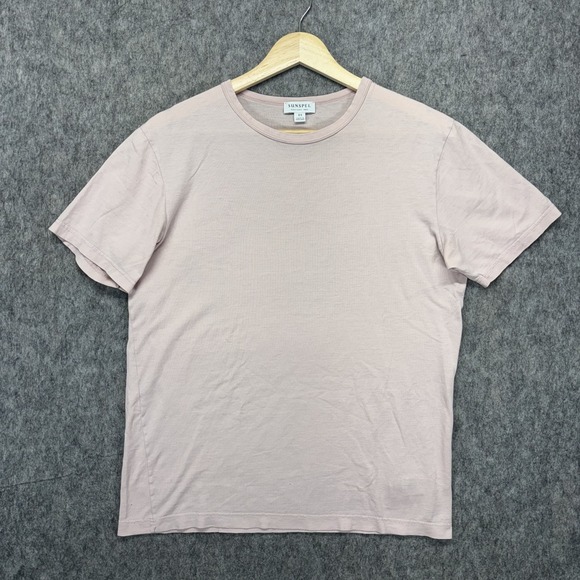 Sunspel Other - Sunspel T-Shirt Men's XS Short Sleeve Cotton Pink White Striped England Luxury